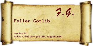 Faller Gotlib névjegykártya